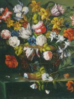De Arellano - Cesto con fiori - dim.:60x80