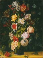 Rudolf Byss - vaso con fiori - dim.:30x40